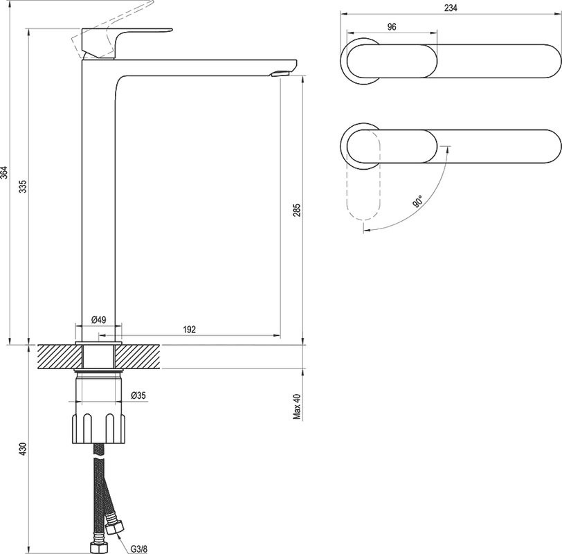 Смеситель для раковины Ravak Eleganta EL 015.01CR BeCool, хром
