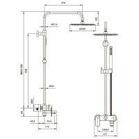 Душевая стойка Wasserkraft A17301 Душевая стойка Wasserkraft A17301