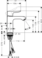 Смеситель для раковины Hansgrohe Metris 31080000 Смеситель для раковины Hansgrohe Metris 31080000