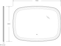 Зеркало Cezares Molveno 110х80, с подсветкой