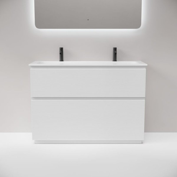 Тумба под раковину в ванную Sancos Folk Floor 1190х445х850 мм, напольная с двумя ящиками, Bianco