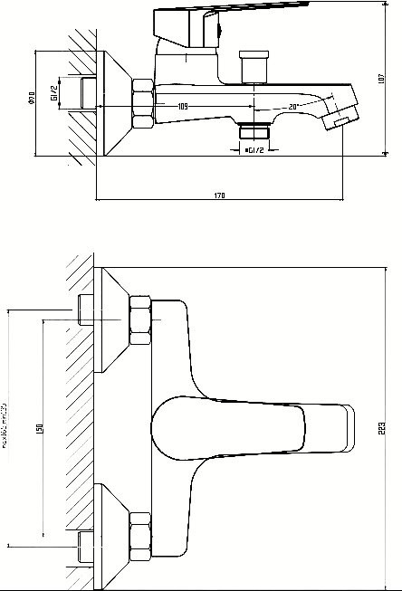 Комплект для ванной Orange Loop Loop M26-311cr