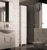 Шкаф пенал для ванной Mixline Кассиопея-35 белый
