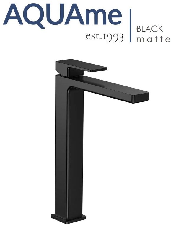 Смеситель для раковины AQUAme Savona 250 матовый черный AQM6814MB