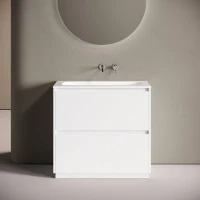 Тумба с раковиной Sancos Libra Floor 90 напольный, белый глянец, раковина СN7019wx