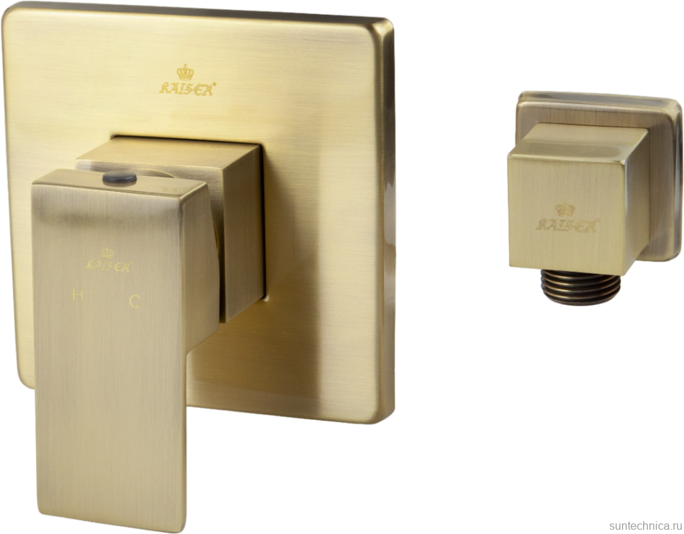 Встраиваемый смеситель для душа и ванны Kaiser Sonat 34177-1 С ВНУТРЕННЕЙ ЧАСТЬЮ, бронза