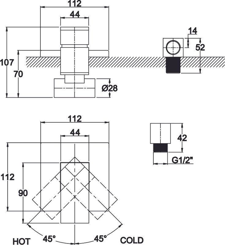 Встраиваемый смеситель для душа и ванны Kaiser Sonat 34177-1 С ВНУТРЕННЕЙ ЧАСТЬЮ, бронза