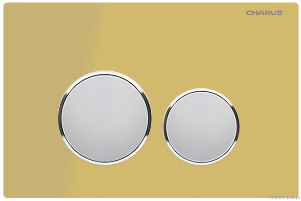 Кнопка смыва для унитаза CHARUS Bagliore FP.330.YELLOW.10 стекло