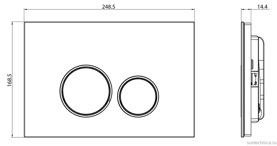 Кнопка смыва для унитаза CHARUS Bagliore FP.330.YELLOW.10 стекло