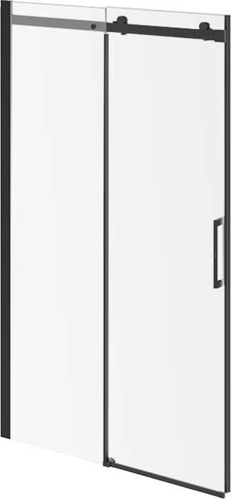 Душевая дверь в нишу KERAMA MARAZZI Cristallo CT.120.SD.BLK.M 120 см, профиль черный матовый, стекло прозрачное