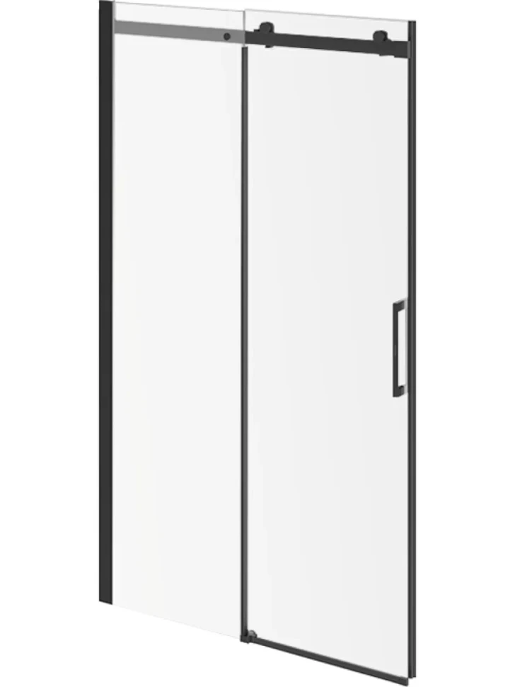 Душевая дверь в нишу KERAMA MARAZZI Cristallo CT.120.SD.BLK.M 120 см, профиль черный матовый, стекло прозрачное