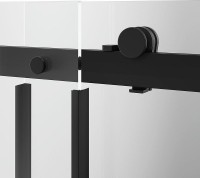 Душевая дверь в нишу KERAMA MARAZZI Cristallo CT.120.SD.BLK.M 120 см, профиль черный матовый, стекло прозрачное