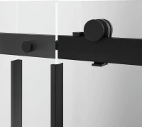 Душевая дверь в нишу KERAMA MARAZZI Cristallo CT.120.SD.BLK.M 120 см, профиль черный матовый, стекло прозрачное