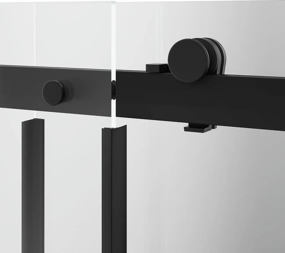 Душевая дверь в нишу KERAMA MARAZZI Cristallo CT.120.SD.BLK.M 120 см, профиль черный матовый, стекло прозрачное