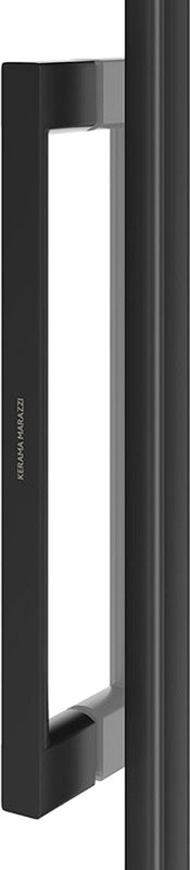 Душевая дверь в нишу KERAMA MARAZZI Cristallo CT.120.SD.BLK.M 120 см, профиль черный матовый, стекло прозрачное
