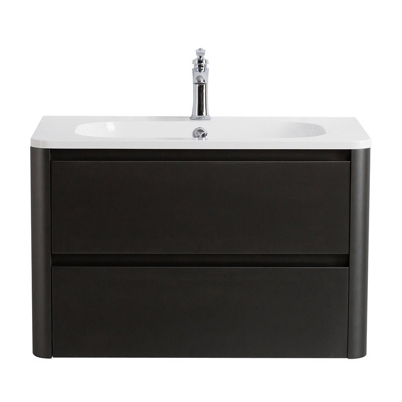 Тумба с раковиной Cezares Relax 80 оружейная сталь, раковина Cezares CZR-800/480-LV-MR-NV
