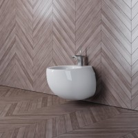 Биде подвесное Sanita luxe Ringo BD.WH/Ringo/C/WHT.G/S1 глянцевое белое