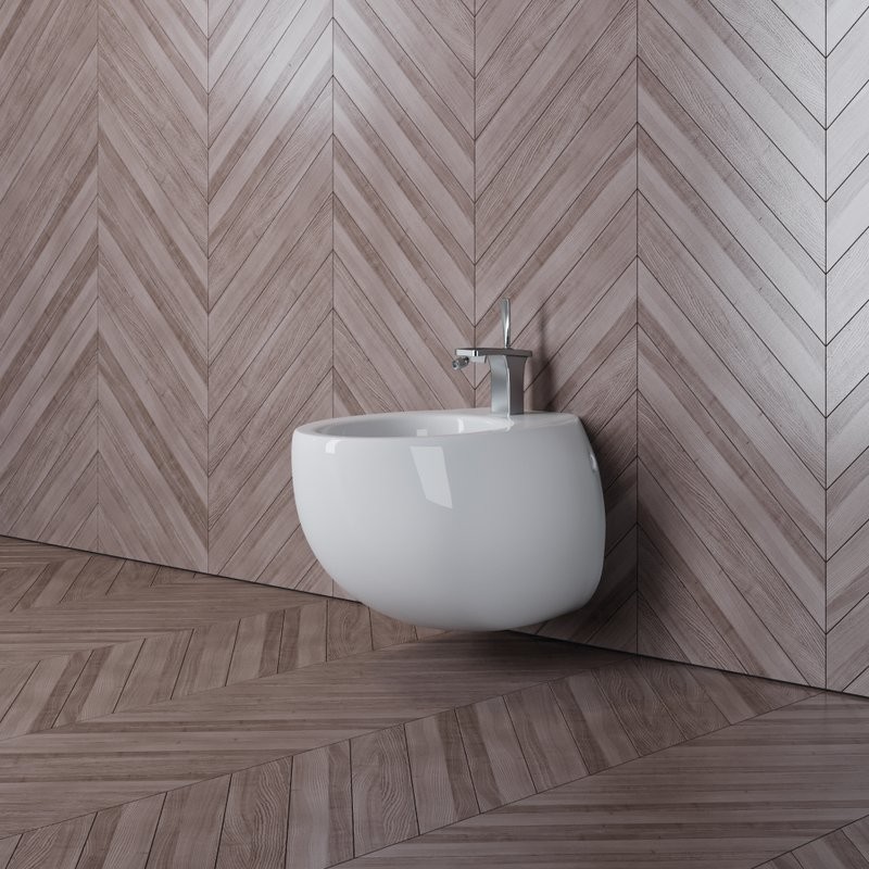 Биде подвесное Sanita luxe Ringo BD.WH/Ringo/C/WHT.G/S1 глянцевое белое