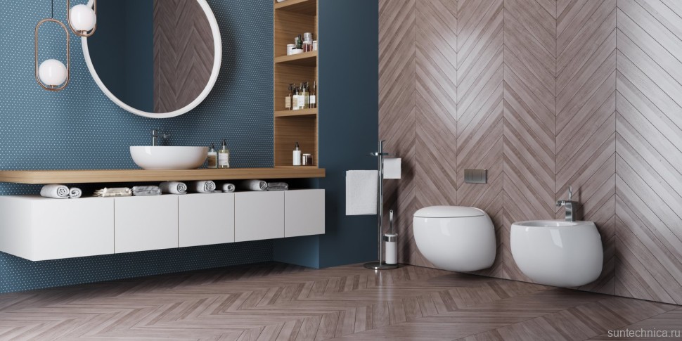 Биде подвесное Sanita luxe Ringo BD.WH/Ringo/C/WHT.G/S1 глянцевое белое