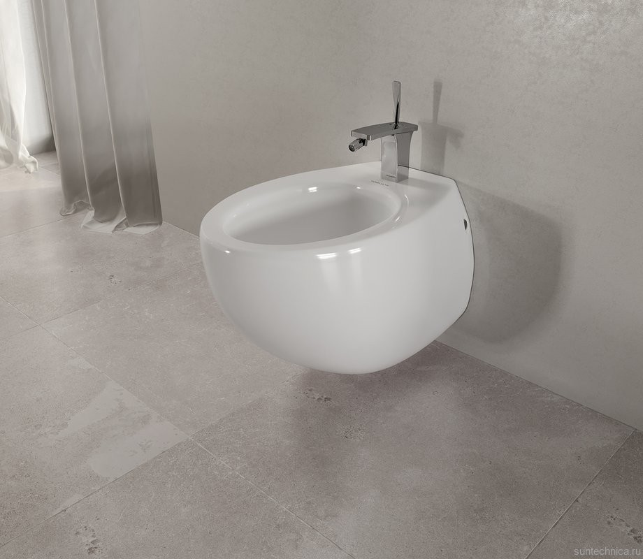 Биде подвесное Sanita luxe Ringo BD.WH/Ringo/C/WHT.G/S1 глянцевое белое