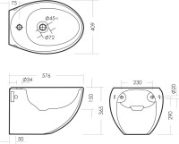 Биде подвесное Sanita luxe Ringo BD.WH/Ringo/C/WHT.G/S1 глянцевое белое
