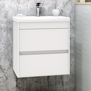 Мебель для ванной комнаты Art&Max Family 50, подвесная, Bianco Lucido
