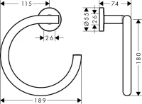 Полотенцедержатель Hansgrohe Logis Universal 41724000 Полотенцедержатель Hansgrohe Logis Universal 41724000