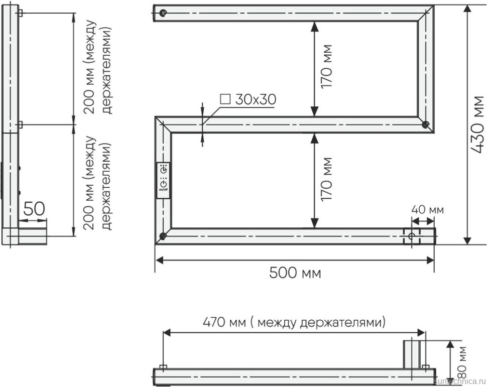 Полотенцесушитель электрический Indigo Sparta DGS40-50WMRt белый матовый