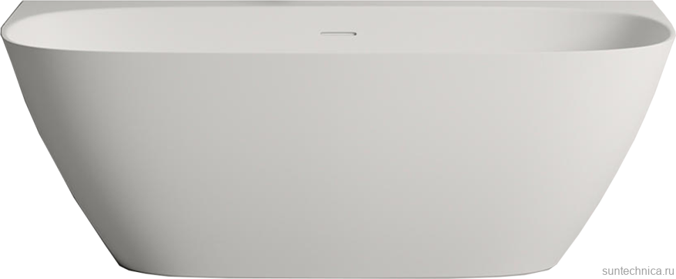 Ванна из искусственного камня Salini Sofia Wall S-Stone 160x80 см, пристенная, белая, овальная, с донным клапаном