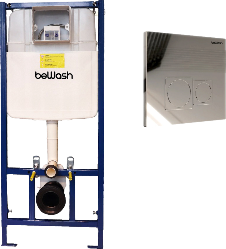 Система инсталляции для унитазов beWash Bona BW74, P02SC с кнопкой смыва