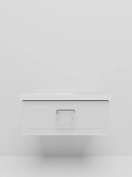 Мебель для ванной комнаты La Fenice Cubo 90 L белая, ручка хром