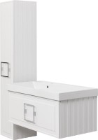 Мебель для ванной комнаты La Fenice Cubo 90 L белая, ручка хром