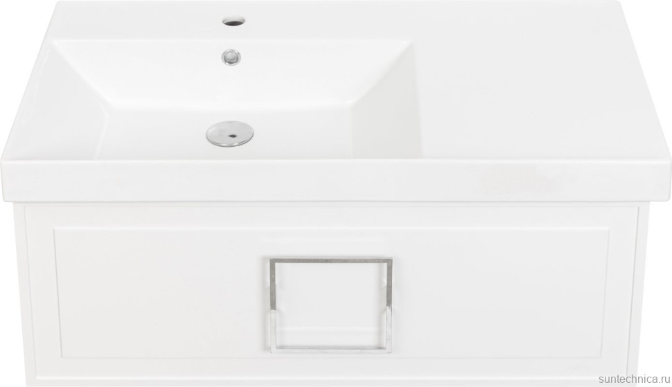 Мебель для ванной комнаты La Fenice Cubo 90 L белая, ручка хром
