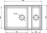 Мойка кухонная GranFest Level LV-760 K песочная