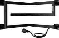 Полотенцесушитель электрический Indigo Korfu DGK30-40-40BRRt 30х40х40, черный муар