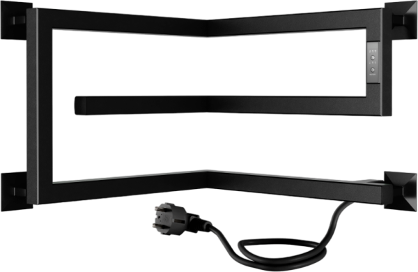 Полотенцесушитель электрический Indigo Korfu DGK30-40-40BRRt 30х40х40, черный муар