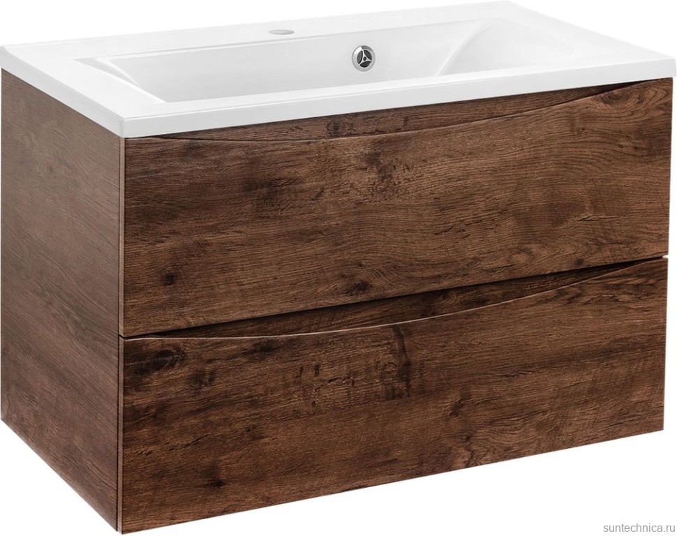Тумба с раковиной Vincea Mia 75 темный дуб