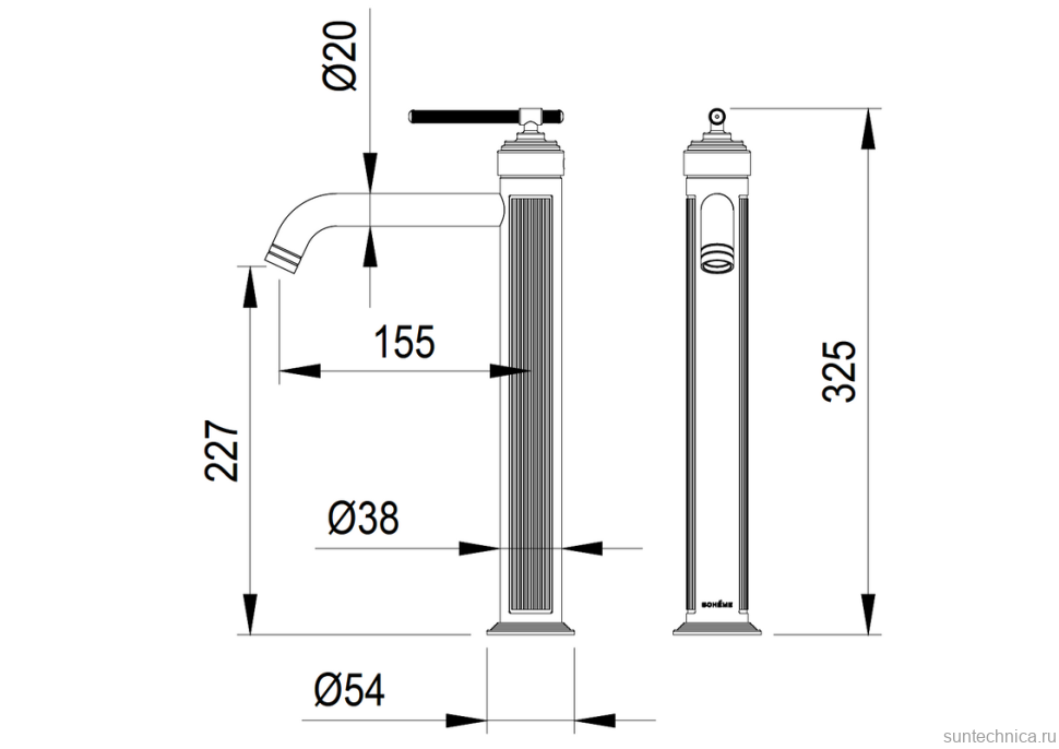 Смеситель для раковины Boheme Eterna 172-CR chrome