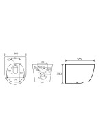 Унитаз подвесной CHARUS Estella EWC700-121W каскадный слив