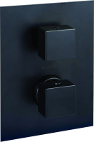 Термостатический смеситель встраиваемый Paffoni Level LEQ519NO/M С ВНУТРЕННЕЙ ЧАСТЬЮ, для ванный с душем, матовый черный