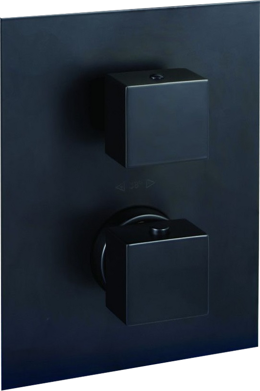 Термостатический смеситель встраиваемый Paffoni Level LEQ519NO/M С ВНУТРЕННЕЙ ЧАСТЬЮ, для ванный с душем, матовый черный