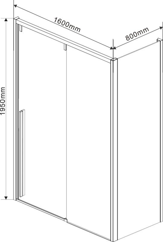 Душевой уголок Vincea Lugano VSR-1L8016CL-1 160х80 см, профиль хром