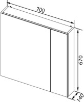 Мебель для ванной комнаты Aquanet Порто 70 белая
