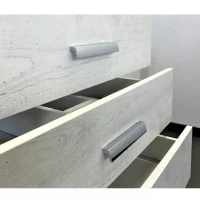 Тумба с раковиной Comforty Никосия 80H напольная, белый дуб, с раковиной Fest 80
