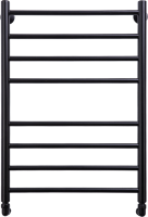 Полотенцесушитель водяной Comfysan Luce W-8 80х50 80x55 см, черный матовый, лесенка