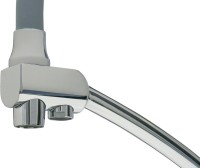 Смеситель для кухни Lemark Comfort LM3071C-Gray с гибким изливом, хром, серый