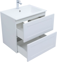 Тумба с раковиной Aquanet Терра 70 подвесная, белая матовая