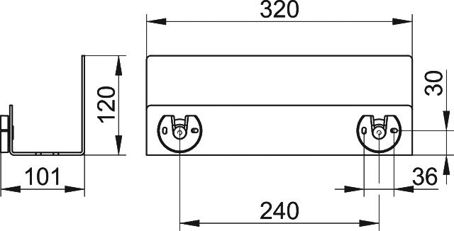 Полка Keuco Universal 24952370000 черная, для душа