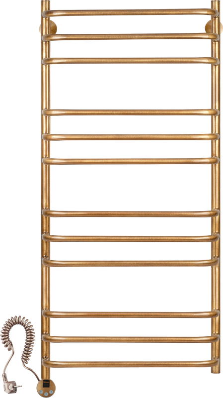Полотенцесушитель электрический Secado Мерида 3 105x55 см, подключение слева, бронза, лесенка, латунь