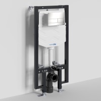 Система инсталляции для унитазов Wasserkraft Vils 56TLT.010.ME.BN04 с кнопкой смыва никель